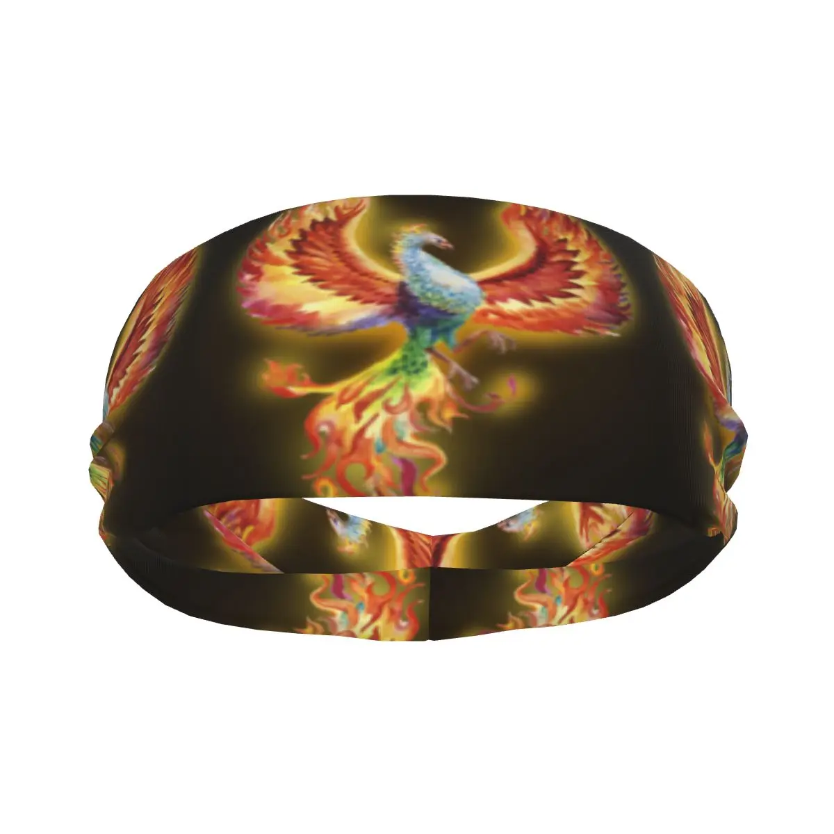 Headband Fire Burning Phoenix Bird Headwrap Hairband for Tennis Gym Fitness Headwear Hair Accessories