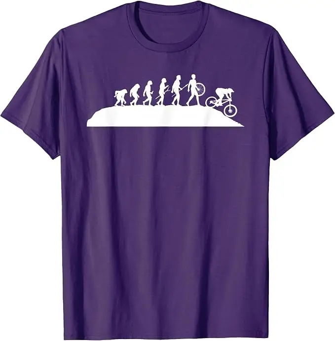 Downhill Evolution - Downhill-Fahrer Mountainbike-Fahrer MTB T-Shirt Y2k Trail-Biking Outdoor-Kleidung Humor MTB Radfahrer Cooles T-Shirt – Detail 10