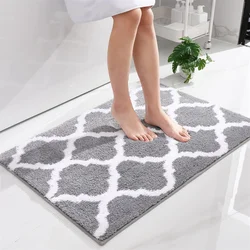 Homaxy Luxury Bath Mat Non-Slip Bathroom Mat Super Soft Absorbent Microfiber Rug Kitchen Pad Tape Water Shower Floor Carpet Rugs