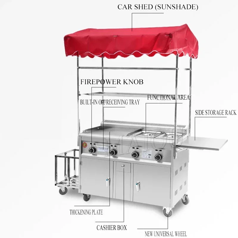 Mobile Fast Food Cart Trailer Customised Kitchen Customized Mobile Food Car