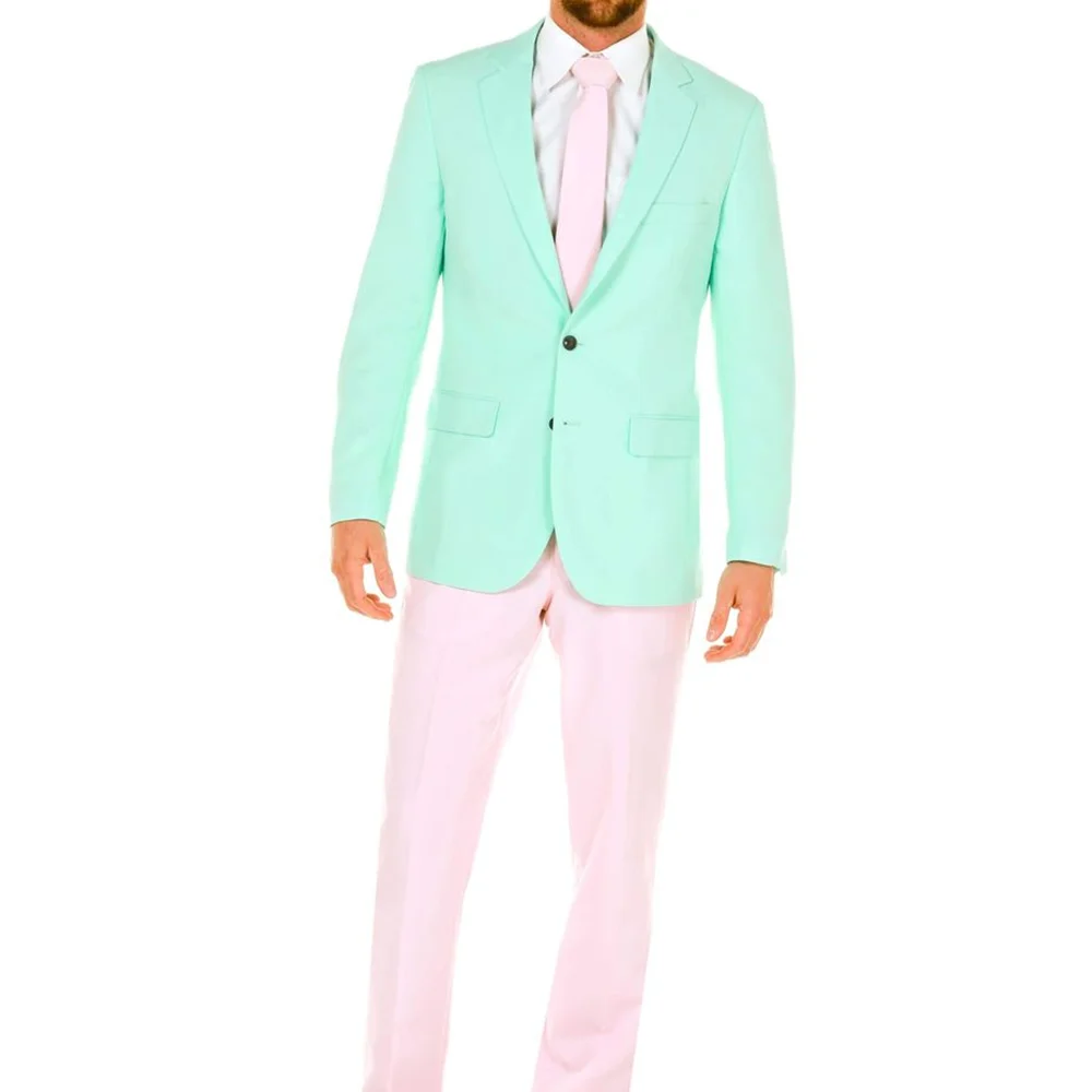 

New Arrive Single Breasted Peak Lapel Men's Suits 2 Pieces Blazer Pants Formal Occasion Dinner Party Male Clothinf