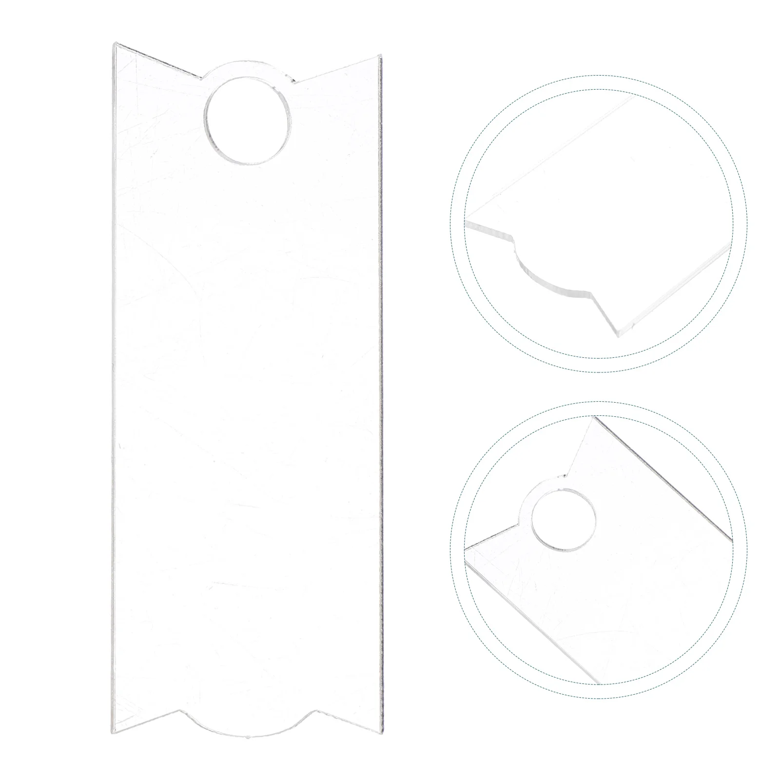 10 Pcs Acrylic Water Bottle Name Plate Blank Tumbler Cup Label Cap Durable Smooth Diy Lightweight Festive