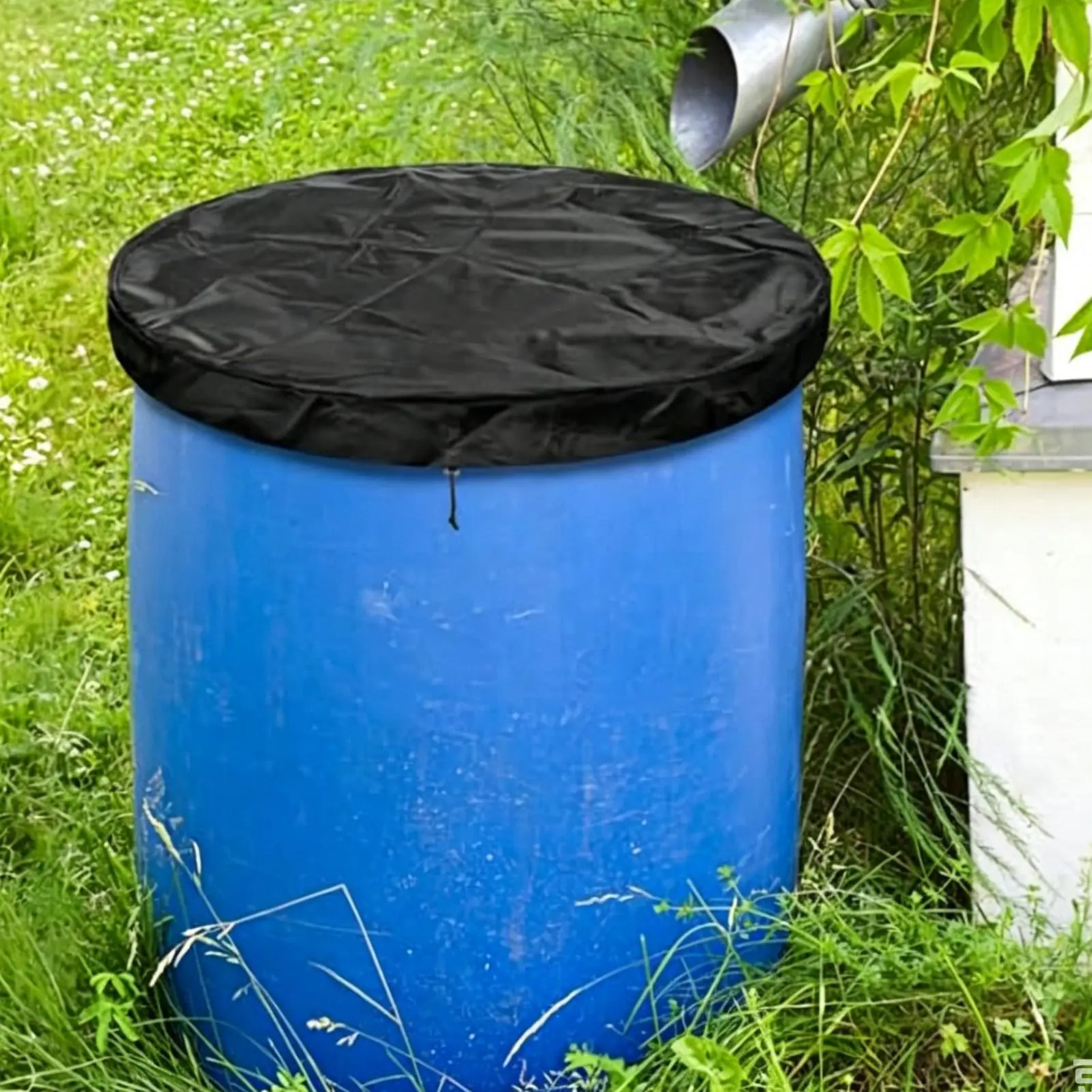 Water Storage Barrel Cover 2 Pieces Waterproof All-Weather Protector 55 Gallon Water Storage Tank Cover For Lawn Garden Yard