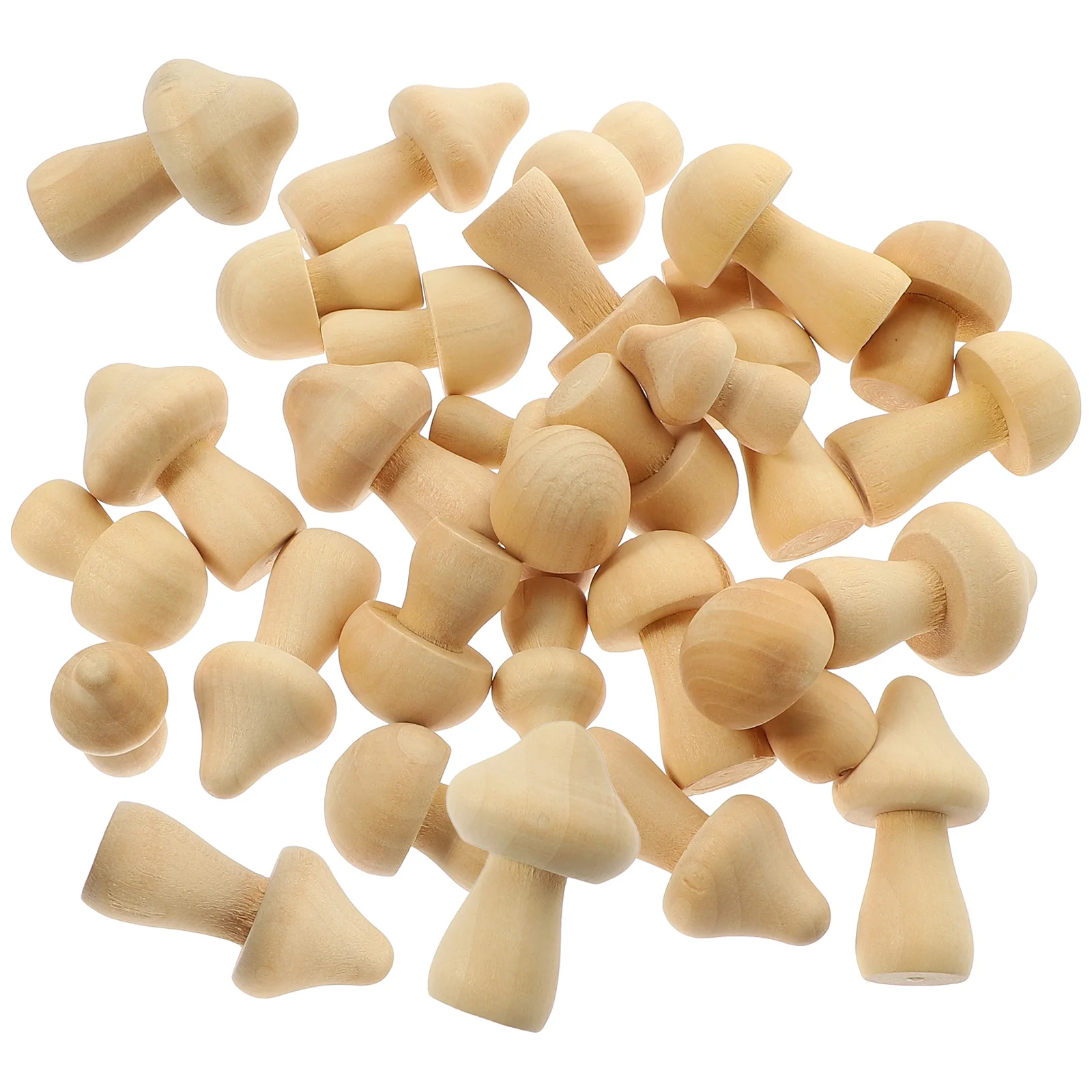 

30pcs Wooden Mushroom Model Unfinished Props Kids Painting Toys Blank Mini Adorn Creative Diy Project Safe Premium Material