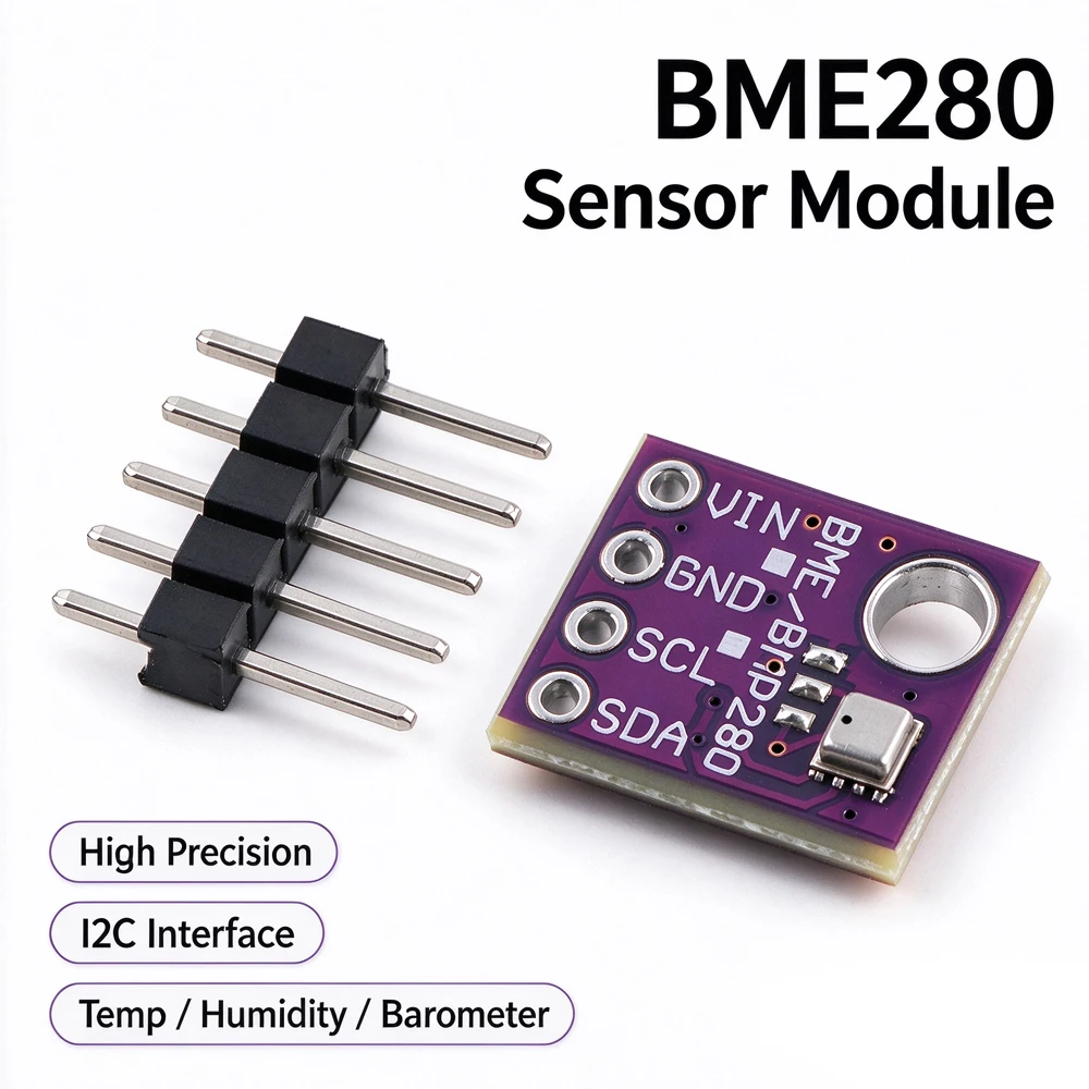BME280-3.3 Sensors Module Digital Temperature Humidity Barometric Pressure Sensors 1.8-5V I2C SPI for Arduino BME280