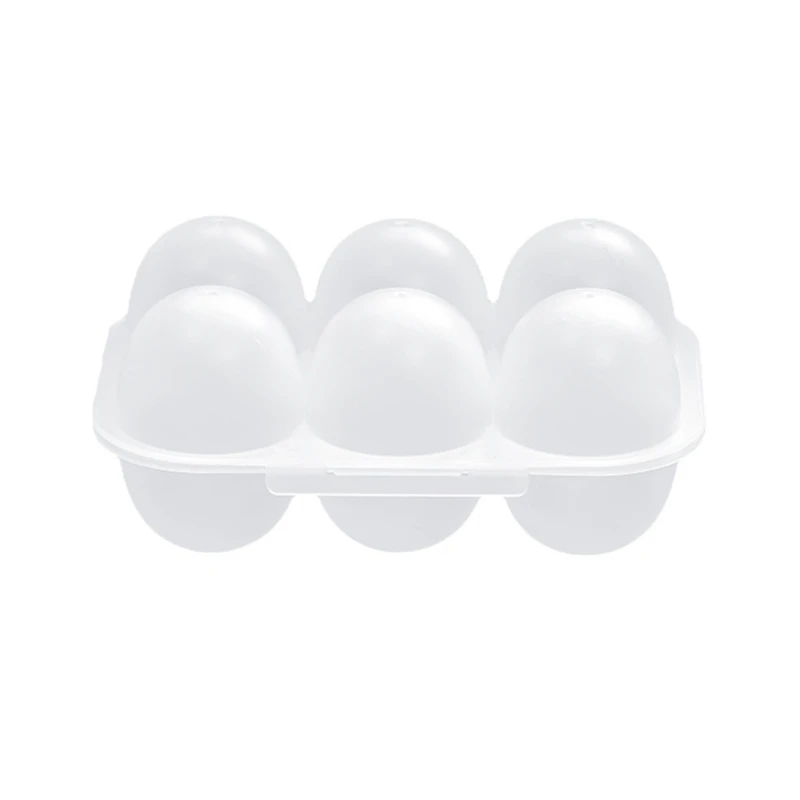 Dustproof 6Grid Eggs Boxes with Lid Keep Your Eggs Freshes Clean Eggs Storage Container Transparent Eggs Holder Home Use