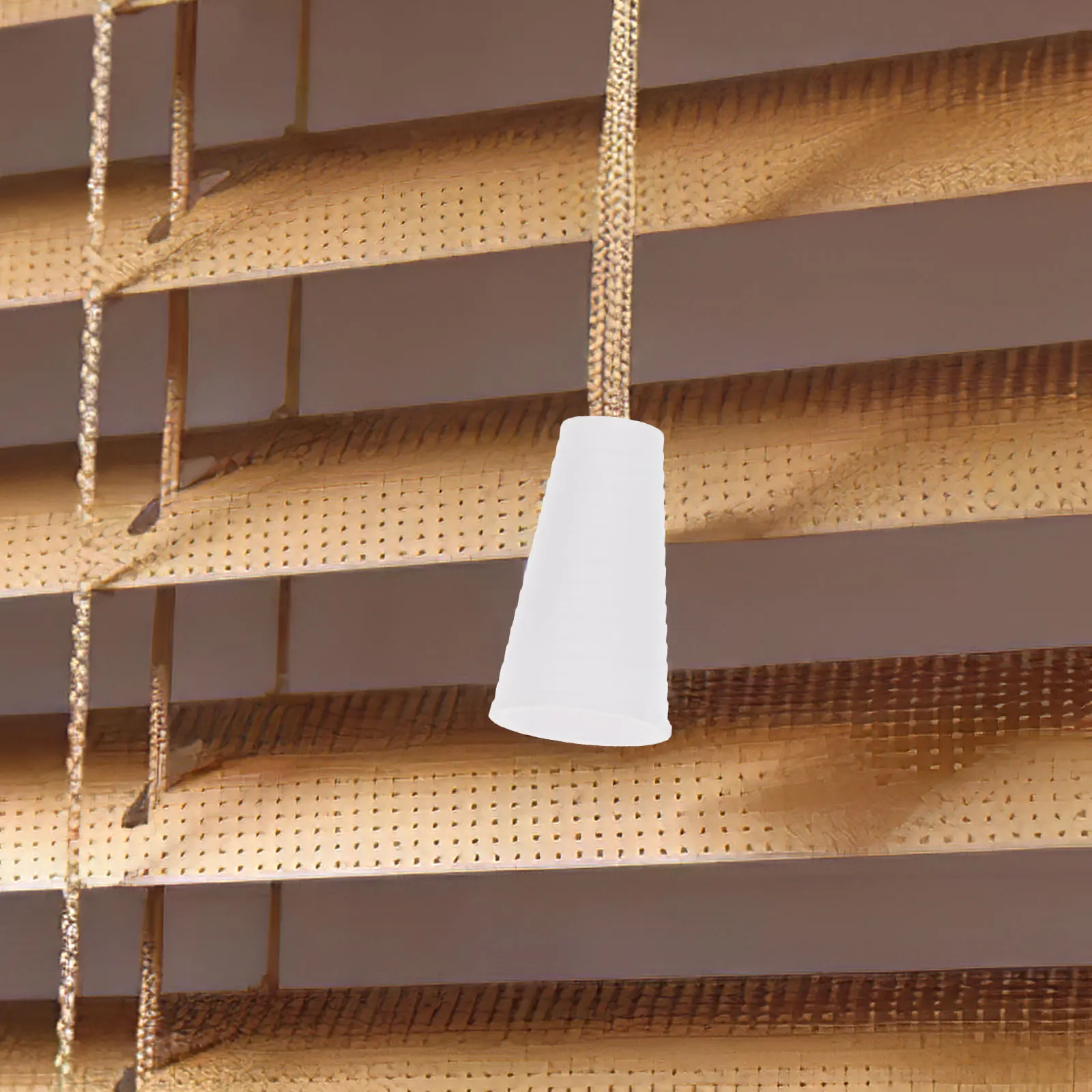 15 Pcs White Threaded Bell Pendant Window Blind Cord Pull Blinds Knobs Roller Pulls Plastic Tassel Ends Child