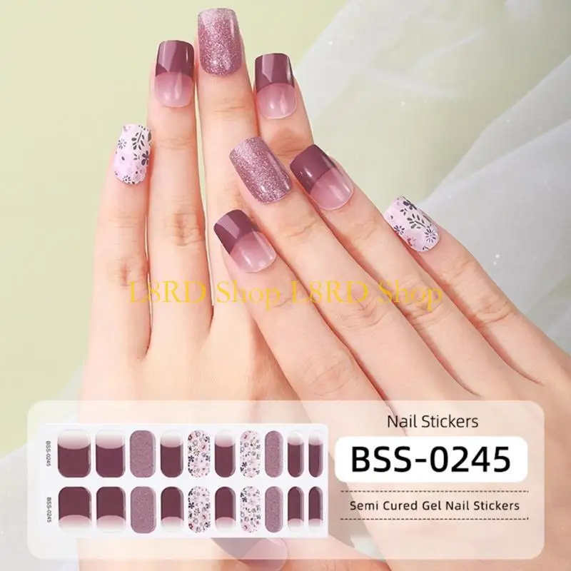 L8RD eleganti adesivi per unghie in gel UV involucri completi facili e resistenti da applicare perfetti per appuntamenti serali