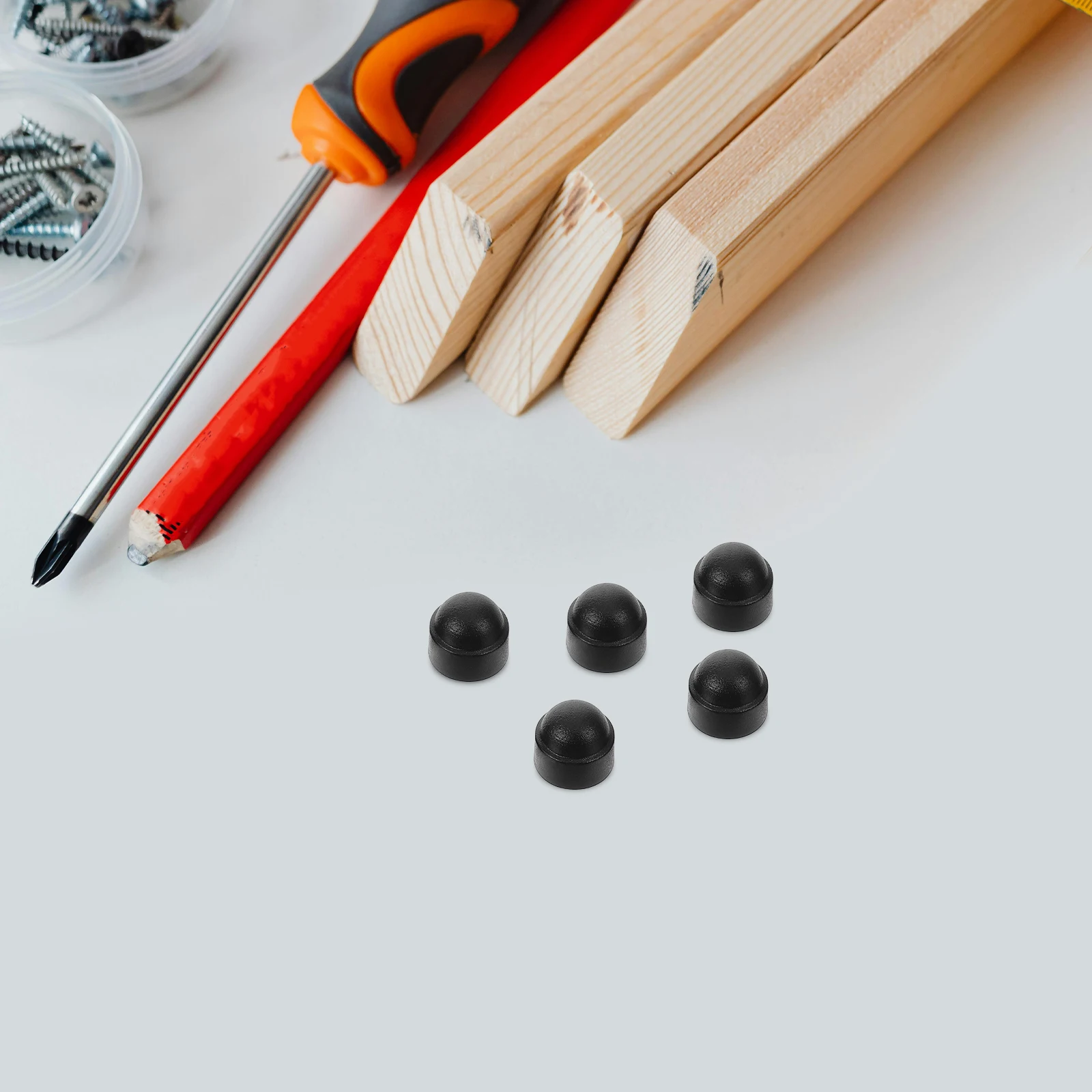 

50pcs Screw Caps Round Bolt End Covers Plastic Screw Thread Protector Nut Protection Cover For Motorcycle Car Furniture Hardware