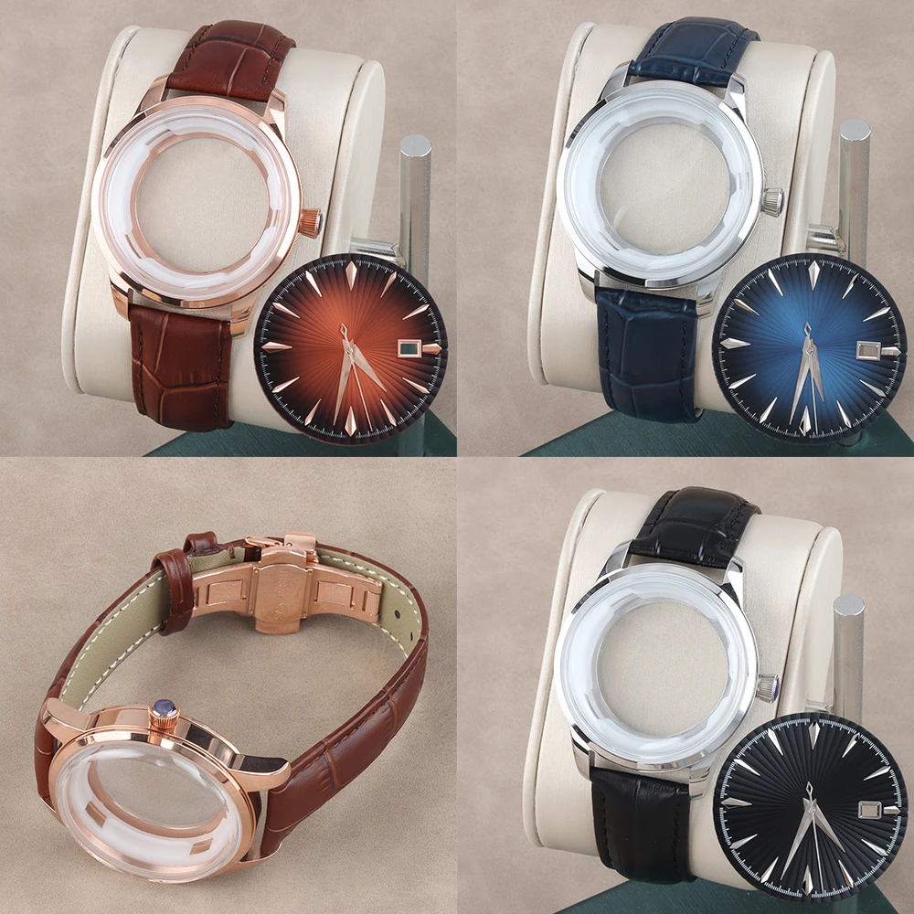 

40mm Watch Case 35mm NH35 Dial Hands Stainless Steel Arched Glass FIT Seiko Cocktail Time Presage NH35 NH36 automatic Movement