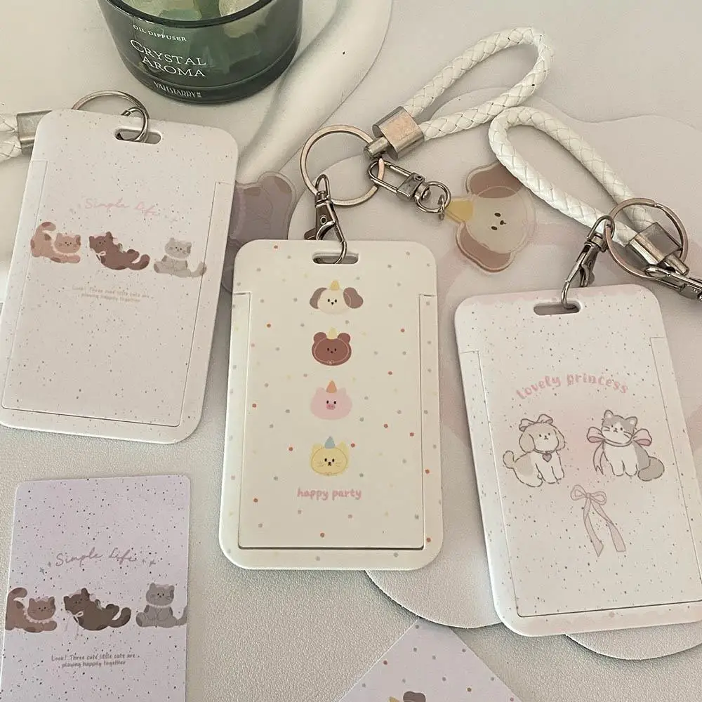 Creative Design Card Case Protective Case Keyring Card Campus Access Credit Card Holder Bag Set Key Chain Idol Photocard Holders
