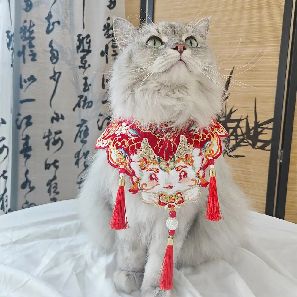 

Dragon Baby Children's Cape Patch Chinese Style Embroidered Fabric Patch Hanfu Dress Chinese Tassel Fake Collar Decoration