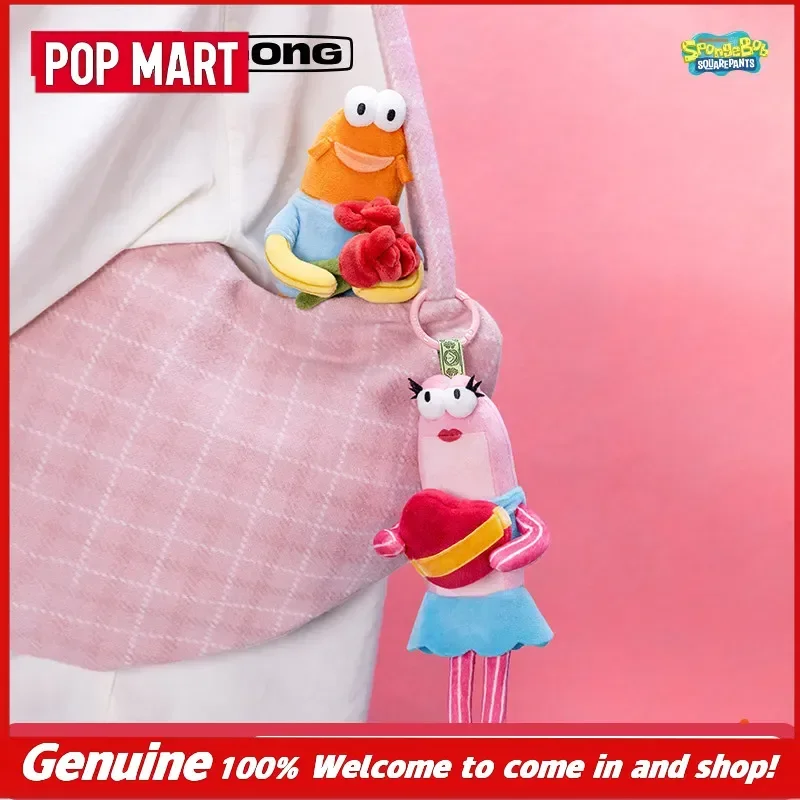 New Popmart Gong X Spongebob Residents Of Bikini Bottom Plush Keychain Pendant Blind Box Collectible Toy Gift Cute Stuff For Fan view 2