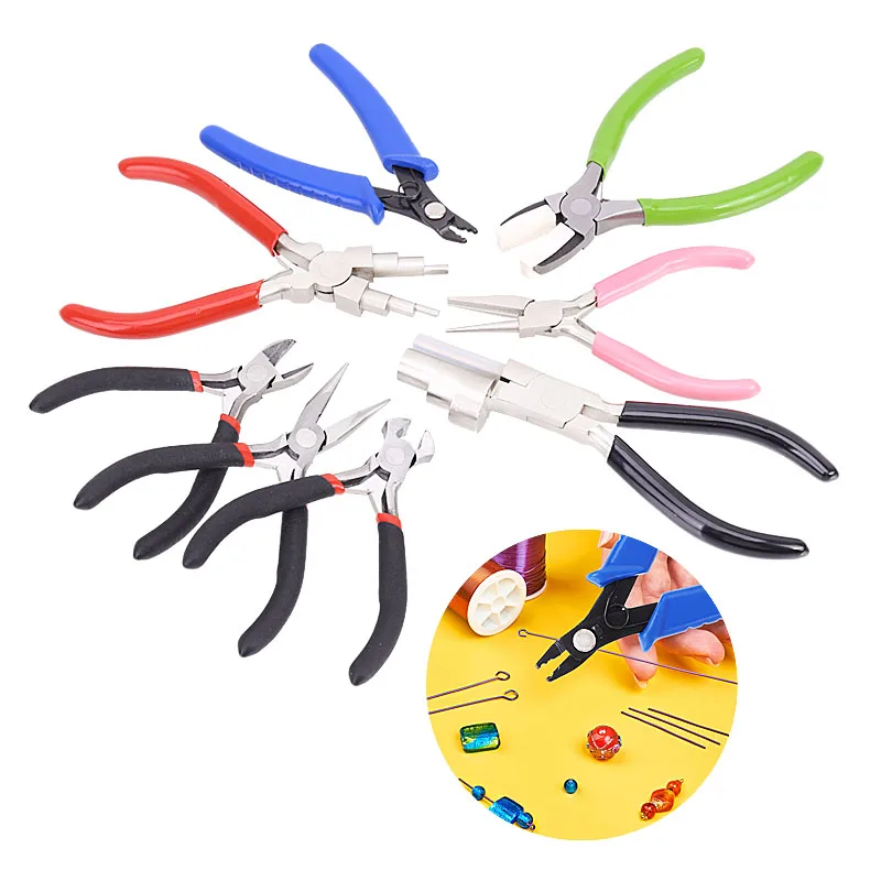 LUCHSHIY Multifunctional Pliers for Jewelry Handmade Accessories DIY Tool Jewelry Pliers Round Flat Long Nose Jewelry Plier Tool