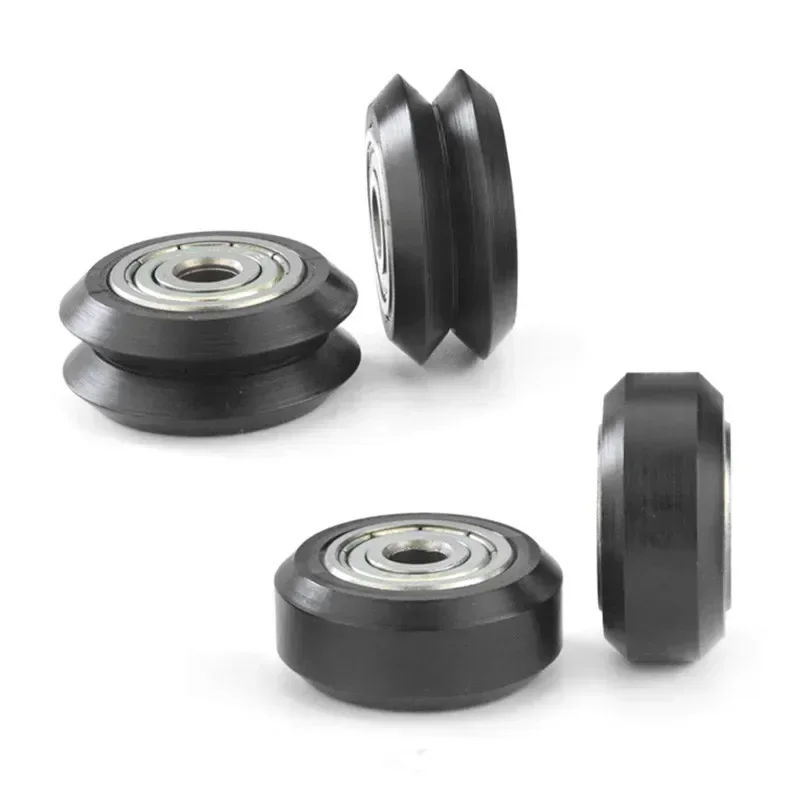 10Pcs 2020 Aluminum Extrusion Wheel, Nylon V-Groove Roller Pulley for CNC Machine, 3D Printer Linear Guide Parts