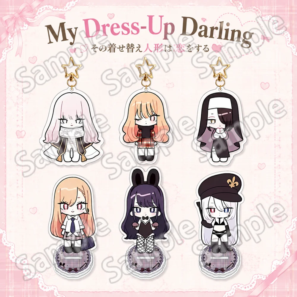 My Dress-Up Darling Marin Kitagawa Cos Series Q Version 6-10cm Acrylic Stand Keychain Desktop Ornament Anime Collectible Fan Gif
