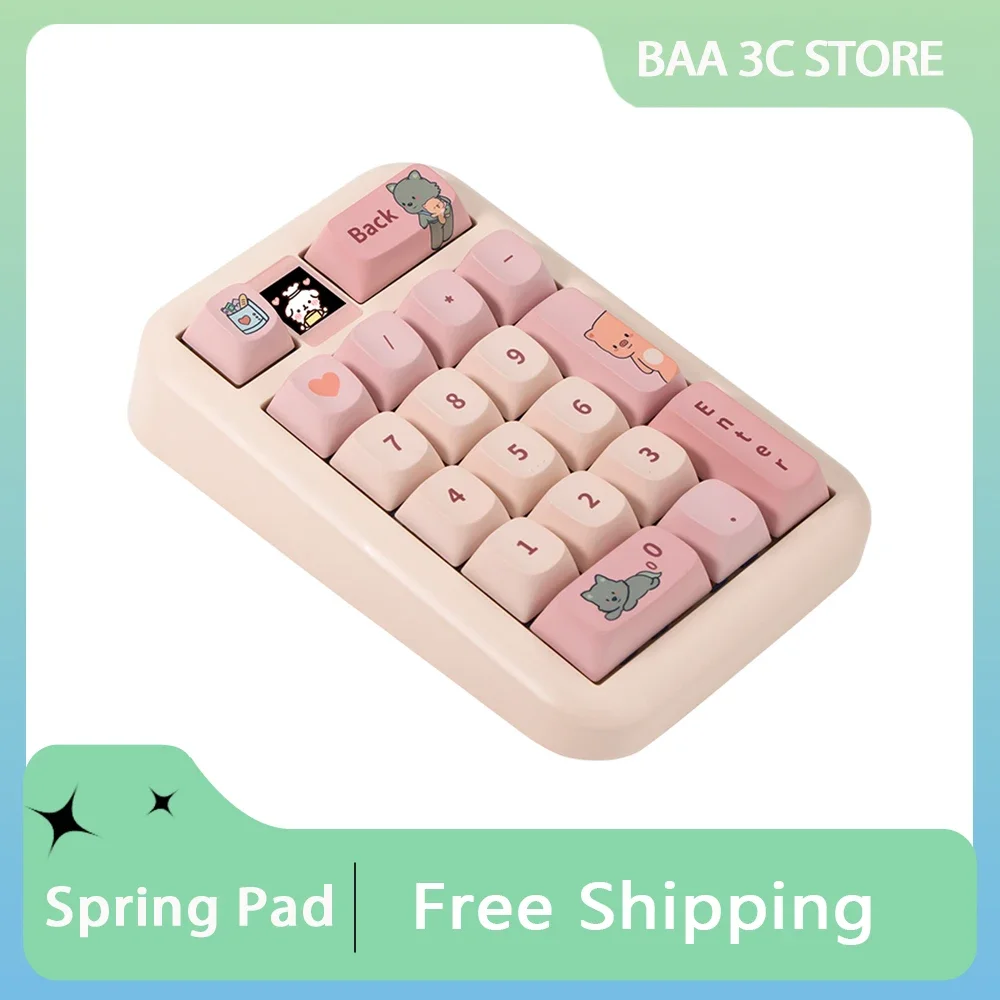 

Coolkiller Spring Mini Mechanical Keyboard Three Mode Customized Numpad Screen RGB Hot-Swap Portable Office Gaming Keyboards