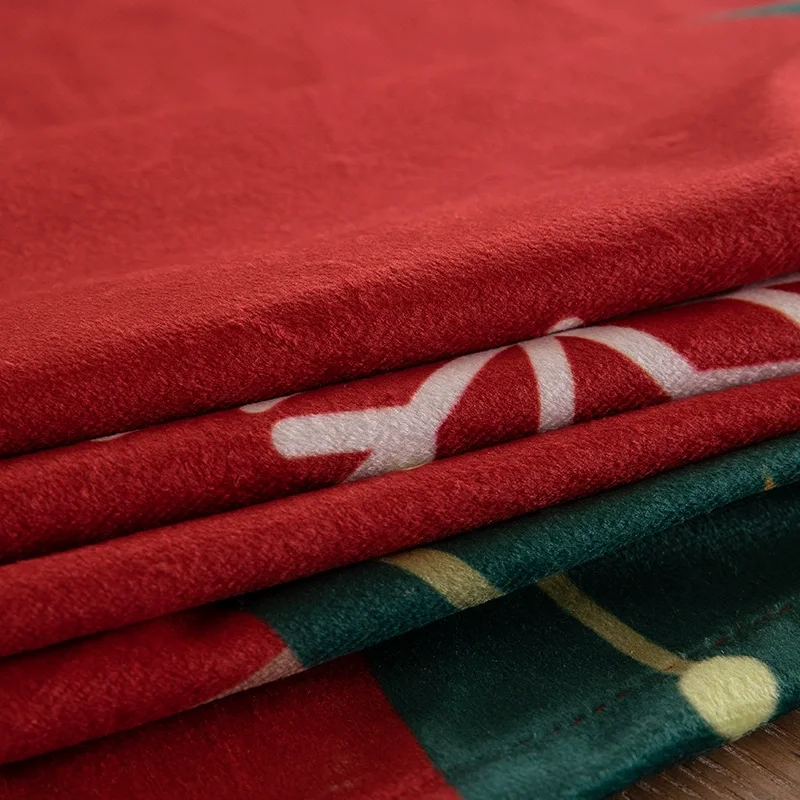 Couverture de Table de noël en flanelle, motif imprimé, nappe réutilisable pour décor de fête de vacances, cadeau du nouvel an, décorations de table