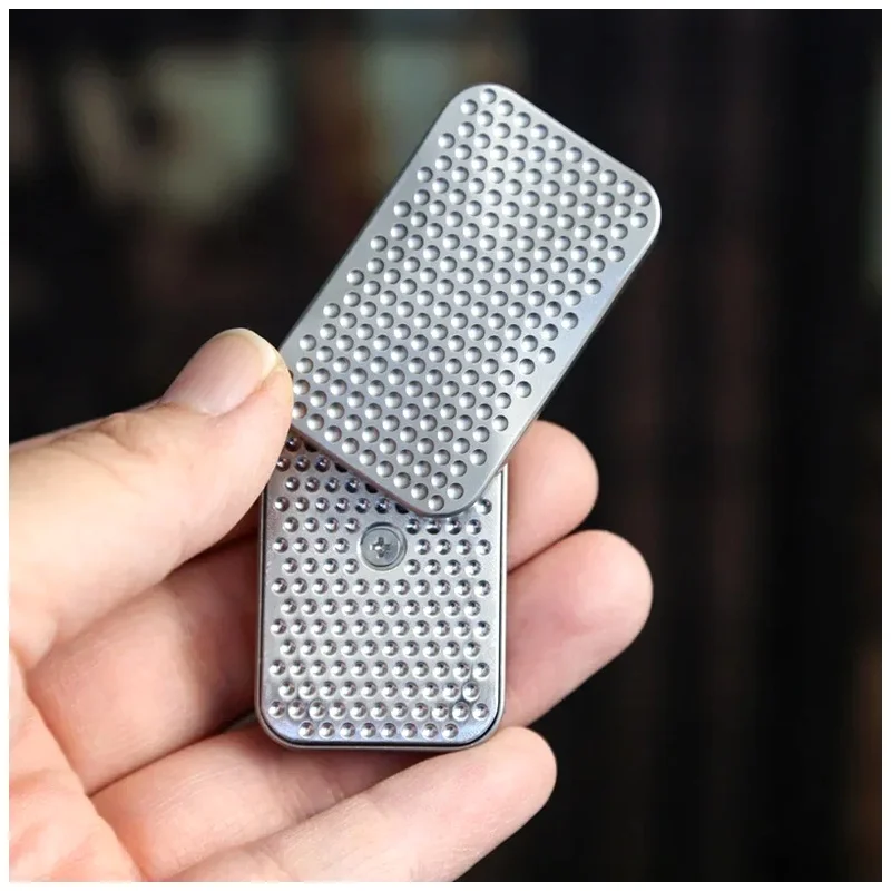 Magnetic Push Card Anti Stress Metal Mechanical Fidget Slider Mens Gift Stainless Steel EDC Fidget Spinner Toys Stress Relief