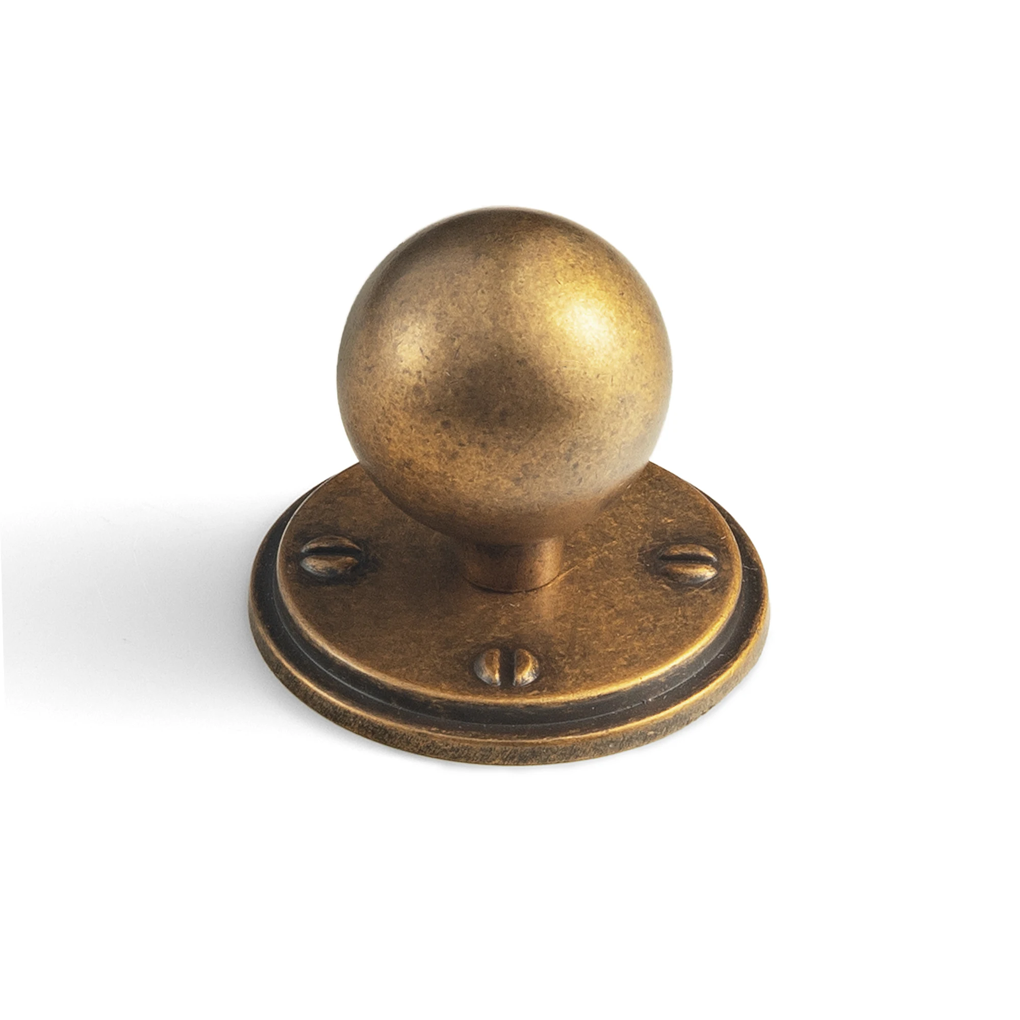 Furniture Hardware With Backplate - Goo-Ki Antique Brass Cabinet Knobs with