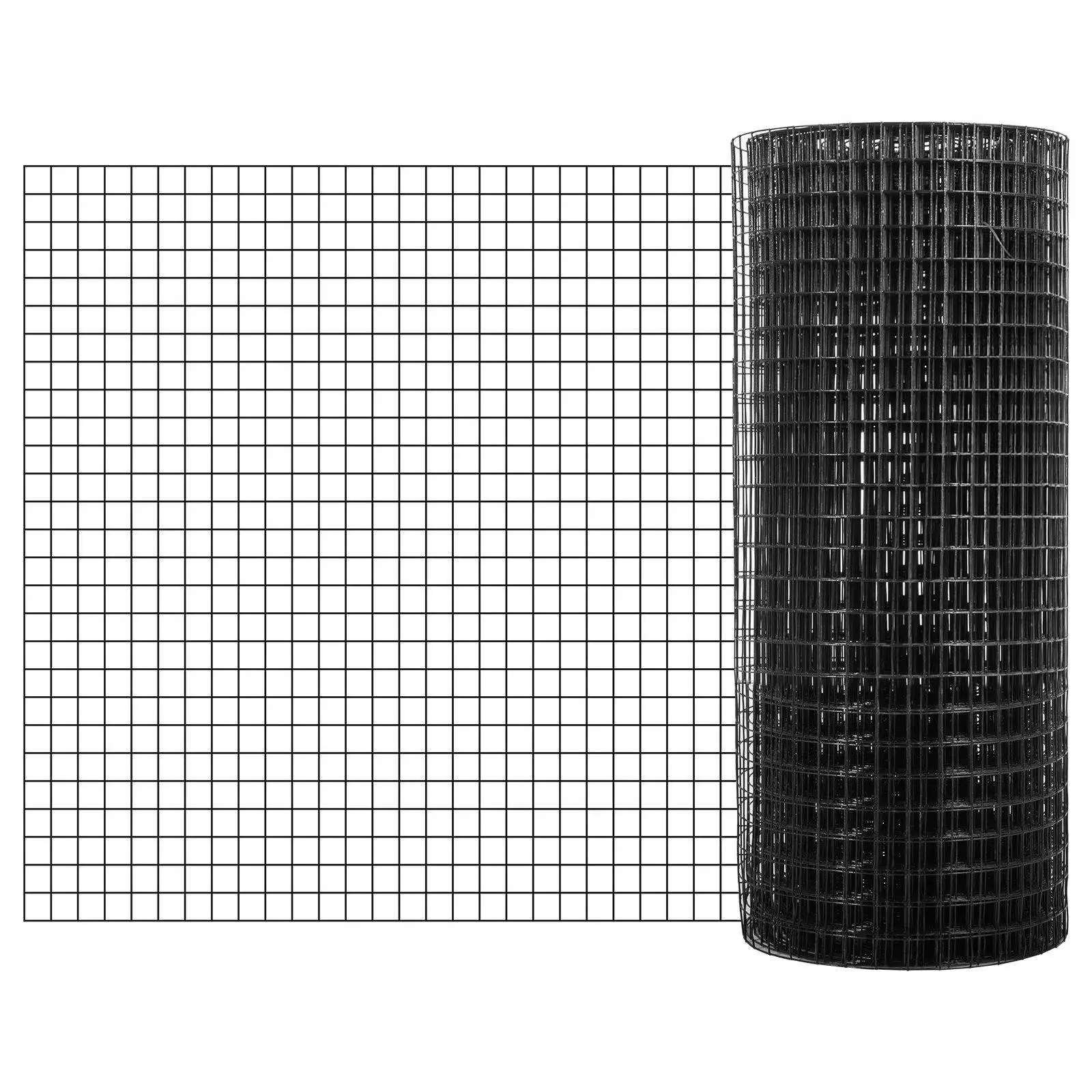 

Металлическая сетка, 24 дюйма x 50 футов, размер ячеек 1 дюйм x 1 дюйм, оцинкованная сталь с виниловым покрытием, сварная проволочная сетка 16 калибра, с кусачками и плоскогубцами.