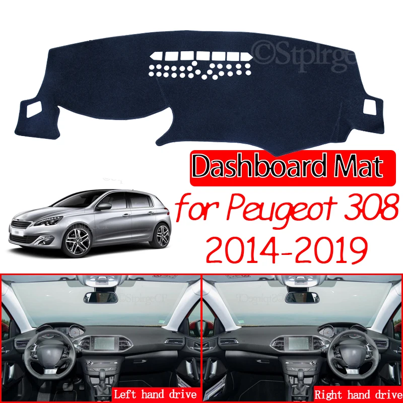 

SW GTI 2018 для Peugeot 308 T9 2014 ~ 2019 308 308sw 308GTI противоскользящий коврик для приборной панели, коврик от солнца, коврик для приборной панели, аксессуары для ковров