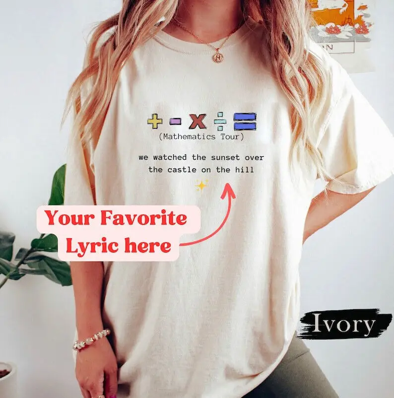 Custom Lyrics Ed Sheerious Tour 2023 Shirt, Custom Ed Mathematics Tour Lyrics