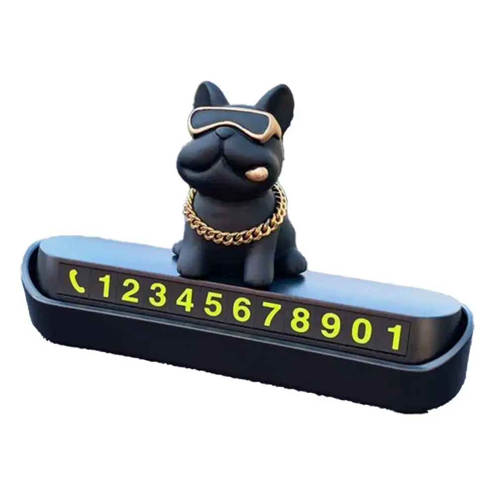 Car Temporary Parking Phone Number Plate License Plate Relocation Tycoon's Fighting Dogs Car Parking Phone Number Plate Decor