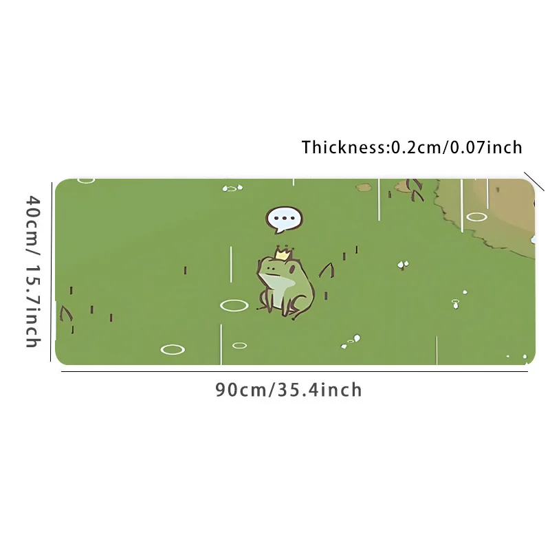 Cute Frog Cartoon Style Mouse Pad Large Gaming Desk Mat Computer Keyboard Desk Pad with Non-Slip Gift for Girlfriend Boyfriend