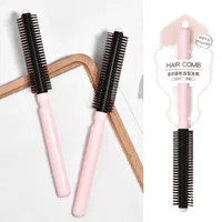 Mini Round Roll Style Hair Comb Professional Detangling Hair Brush Anti Static Scalp Massage Combs Barber Home Hair Styling Tool