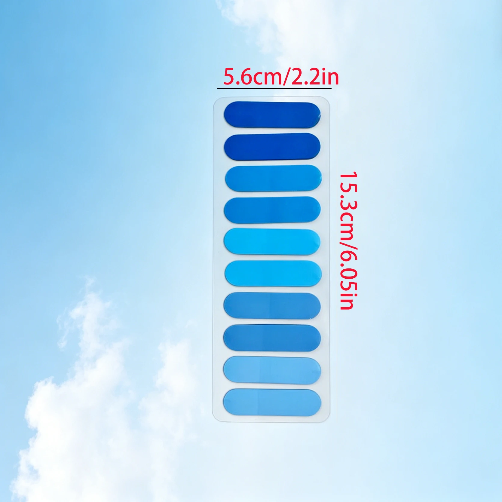 Pastellfarbene, abgerundete Index-Tabs, transparente, selbstklebende Seitenmarkierer, ästhetische Haftnotizen zum Lesen, Lernen und zur Aktenorganisation – Detail 2