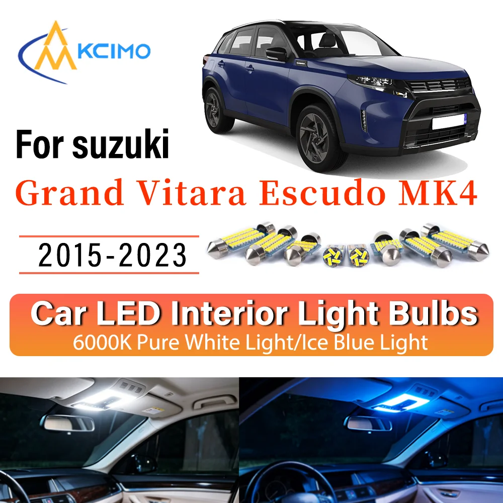

Interior Lighting Kit For suzuki Grand Vitara Escudo MK4 2015-2023 LED Bulbs for Dome Map Door Trunk License Plate Light