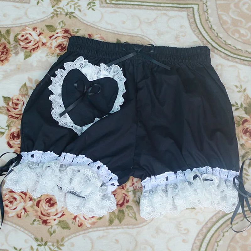 Sweet Lolita Safety Shorts Japanese Women Cute Lace Ruffles Underpants Short Pants Girly Kawaii JK Bloomers