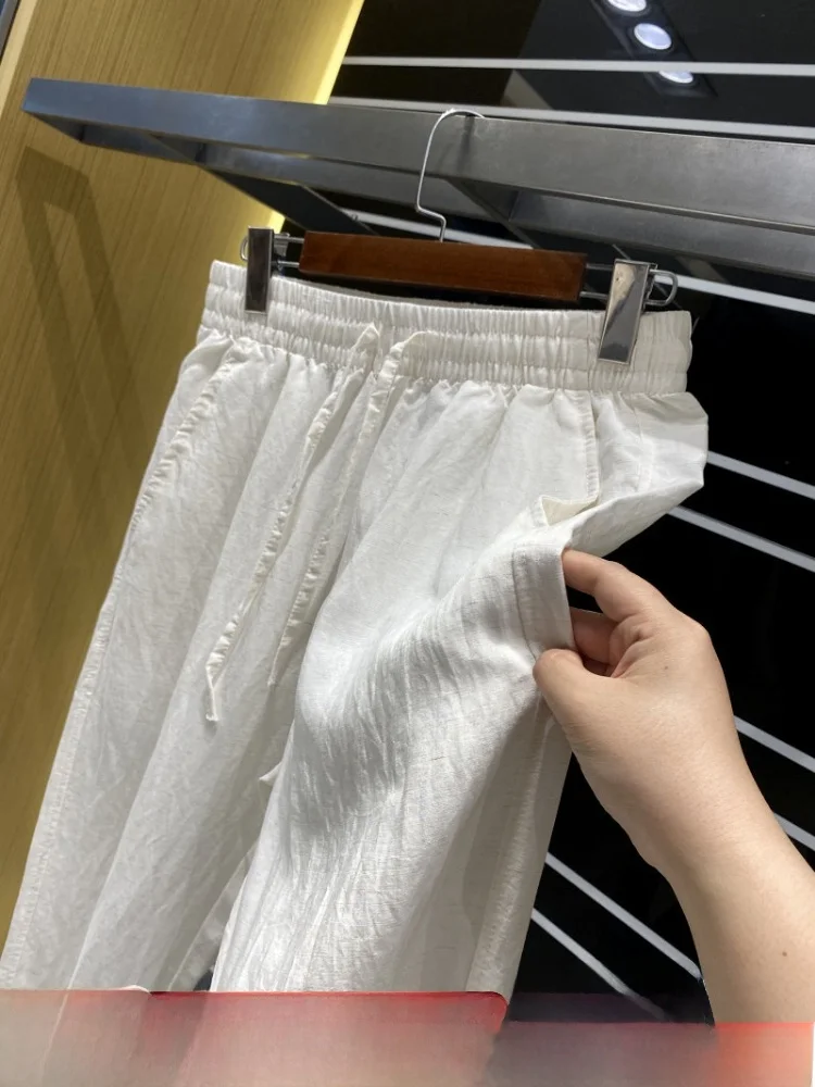 Italian Style Men's Casual Pants Lenzing Lyocell Linen Blend High Drape Comfortable Breathable Summer Fashion City Style