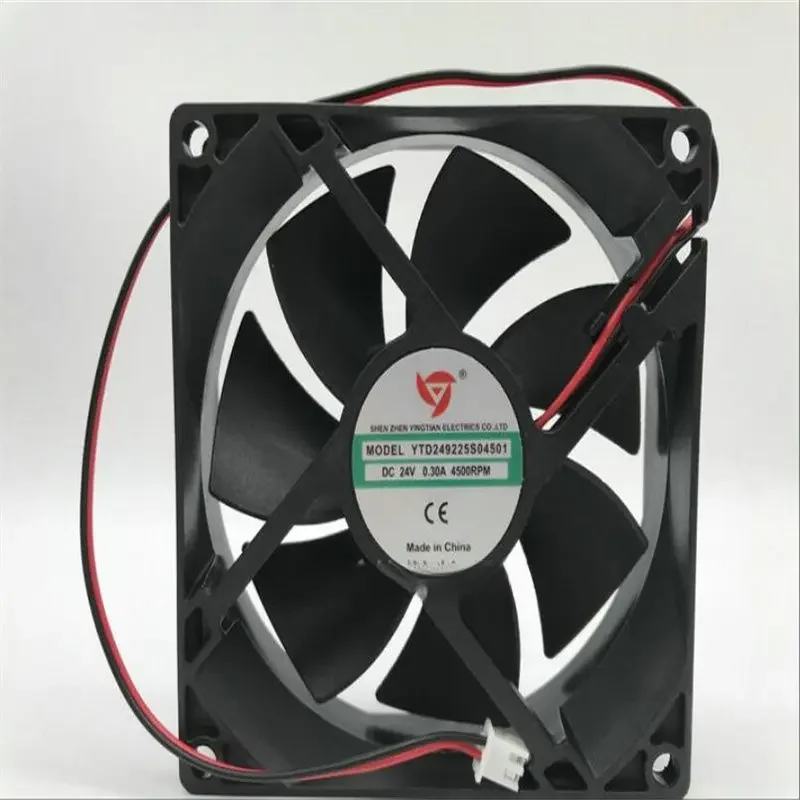 YTD249225S04501 9CM DC24V 0.30A Dual Ball Cooling Fan