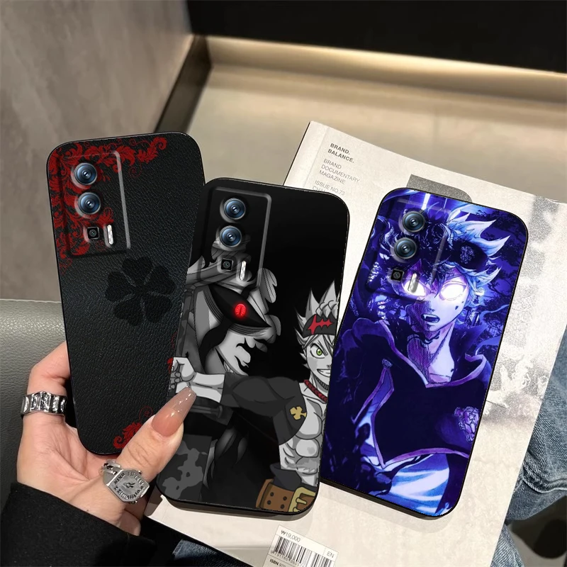 Anime Black Clover Art Comics para Xiaomi Redmi 9A 9C 9AT 10C 9 9T 10 12C 13C A3 12 K60 A1 K50 K40 5G, funda de teléfono suave negra