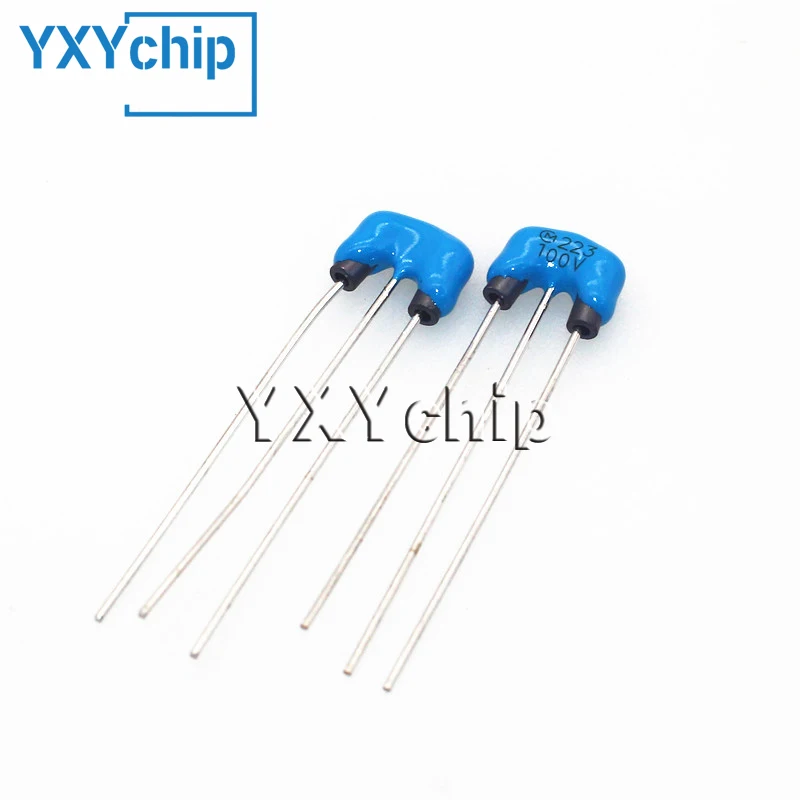 10pcs 100V Three-terminal Filter Capacitor DSS1NB32A101/102/103/221/222/223/471Q55B Emi Static Noise Filter Dip New Original