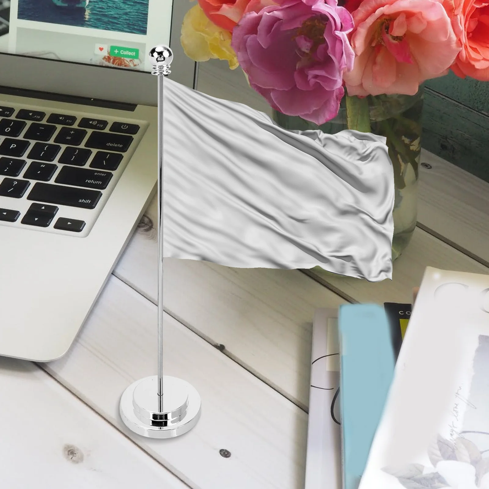 

1Set Desktop Metal Flagpole Stand Mini Flag Holder Compact Small Flag Base for Party Decor Photography Game Mini Flagpole Stand