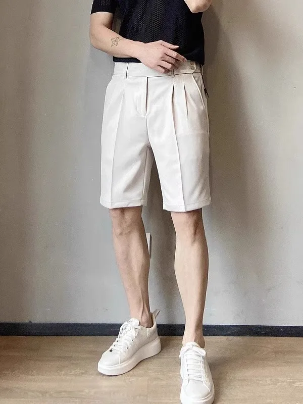 

Мужские летние брюки-капри Naples Suit, повседневные, деловые, модные, с эффектом высокого класса