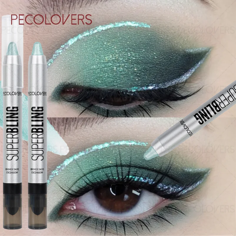 1PC 防水パールアイシャドウペンシル - 長持ち、汚れ防止のグリッターシェード、フェスティバル、日常使用、女性へのギフトに