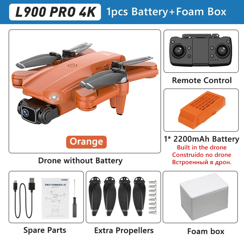LYZRC L900 PRO 4K Professional HD Dual Camera GPS Drone 5G WIFI Brushless Motor FPV Quadcopter Foldable Aerial Photography Drone