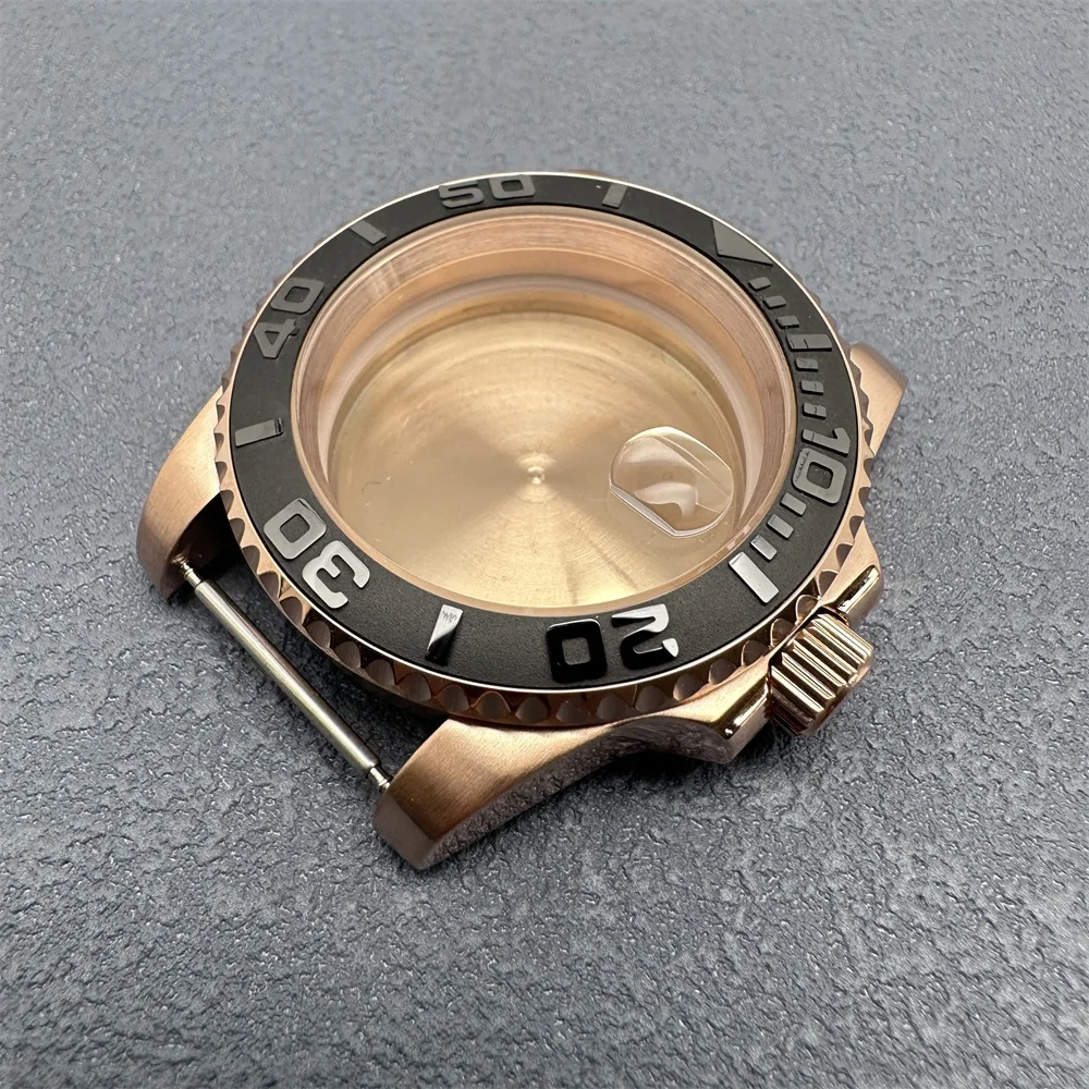 40mm Rose Gold Watch Case Stainless Steel Watches Accessories Mechanical  Modified Parts for NH35A Movement image 2