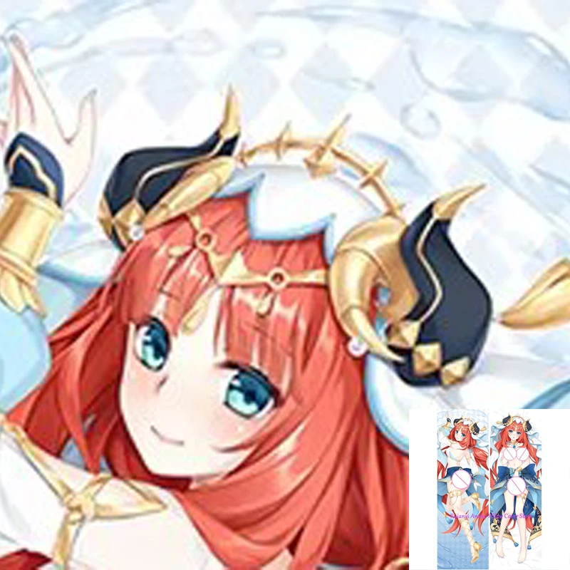 

Dakimakura Anime Nilou Double-sided Pillow Cover Print Life-size body pillows cover Adult pillowcase 2024