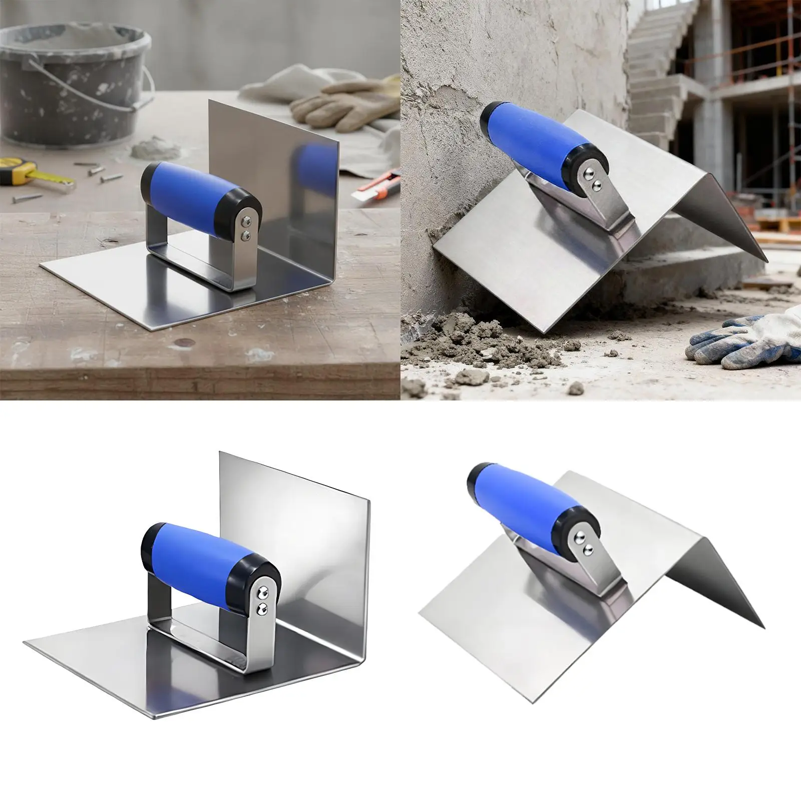 乾式壁コーナートロウェル 内側外側 ステンレス鋼の左官用スパチュラ 壁のコーナーを滑らかにするため DIY 建設用