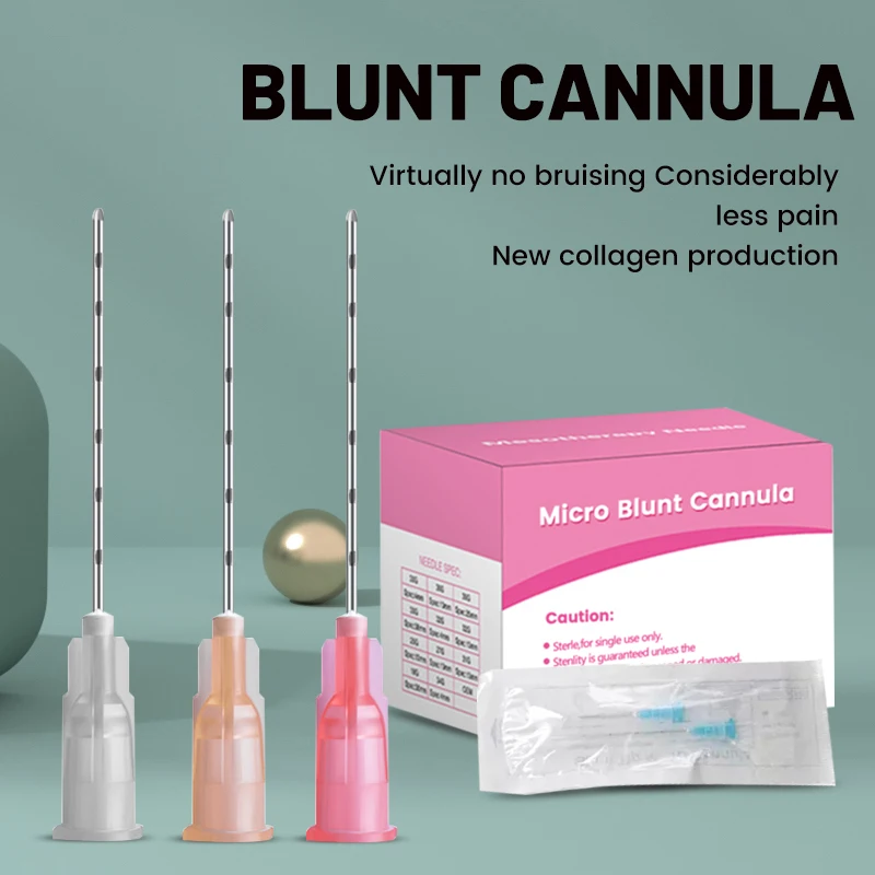 

Disposable Sterile Microcannula 22g 23G 25G 27G 18G 30G 50mm 70mm Blunt Tip Cannula Needle Blunt Fine Cannula Tattoo Skin Care