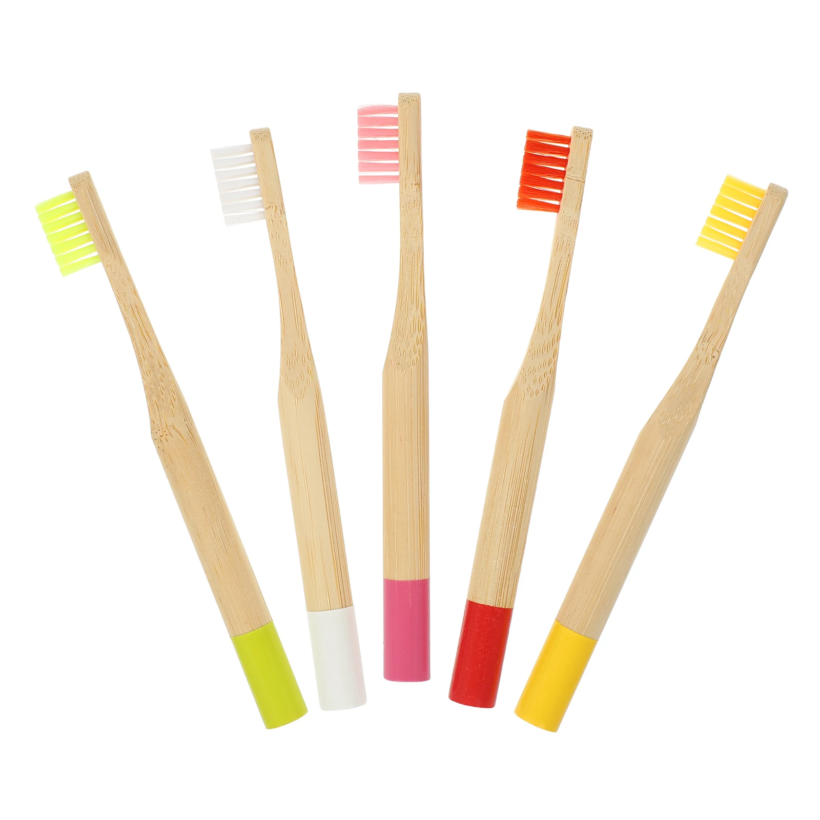 

5 Pcs Bamboo Charcoal Soft Bristle Toothbrush Set Kids Wooden Handles Travel Safe Ergonomic Manual Brushes Daily Use Wear