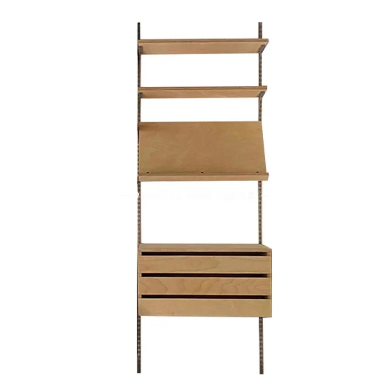 Nordic creative wall-mounted bookcase, simple wall-mounted bookshelf, adjustable shelf, living room background wall  shelf