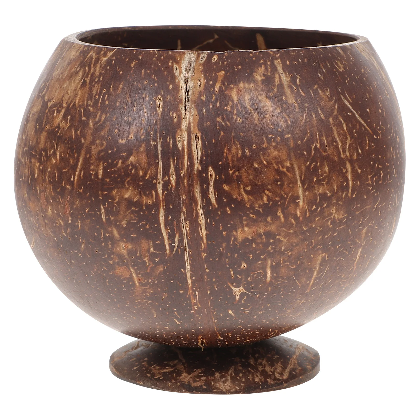 

Coconut Shell Bowls Natural Wood Salad Dessert Food Container Storage Camping Kitchen Utensils Wooden Serving Tropical