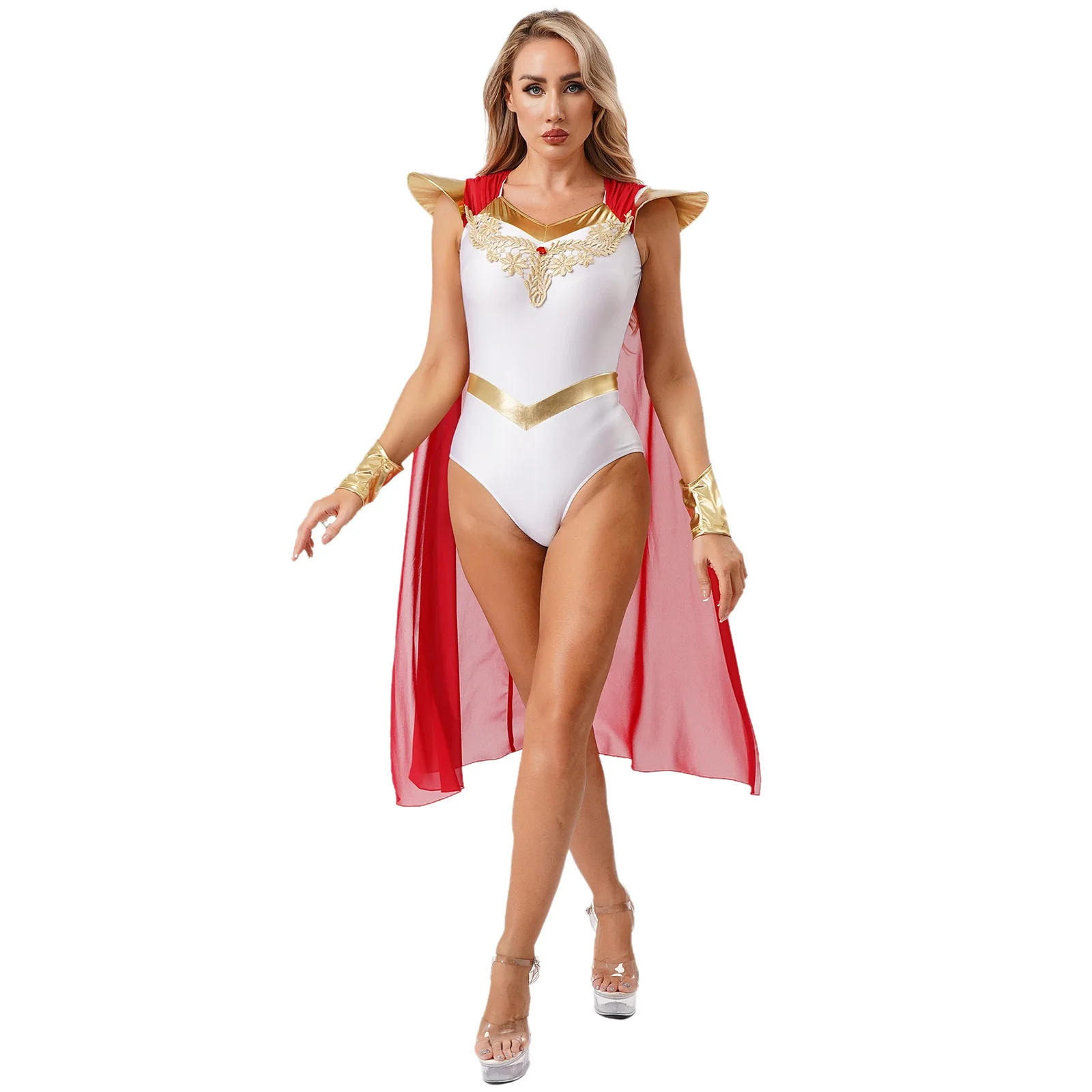 

Halloween Greek Egyptian Hero Warrior Gladiator Role Play Costumes Adult Women Ancient Roman Soldier Bodysuit for Carnival Party