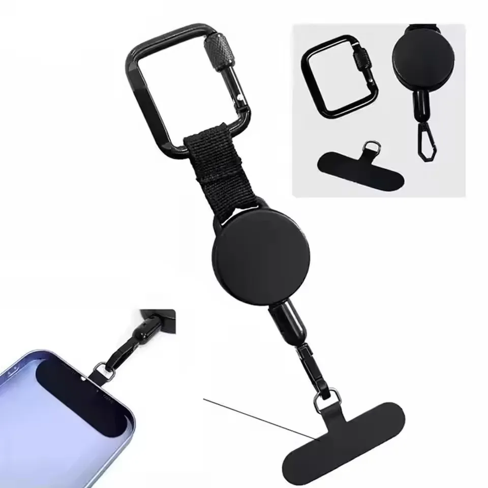 Anti-Theft Retractable Keychain Mobile Phone Fob Outdoor Activity Stretchable Anti-Lost Keychain Multifunctional Phone Hanging
